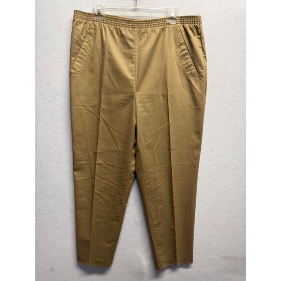 Levi's Pants - Levis Sportswear Womens Elastic Waist Tan Khaki Pants Size 14
